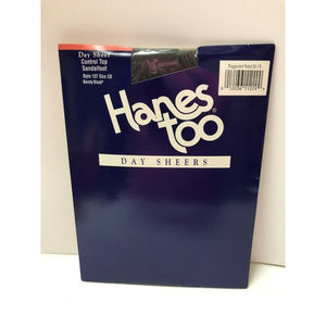 Hanes Too Barely Black Day Sheers Control Top Pantyhose